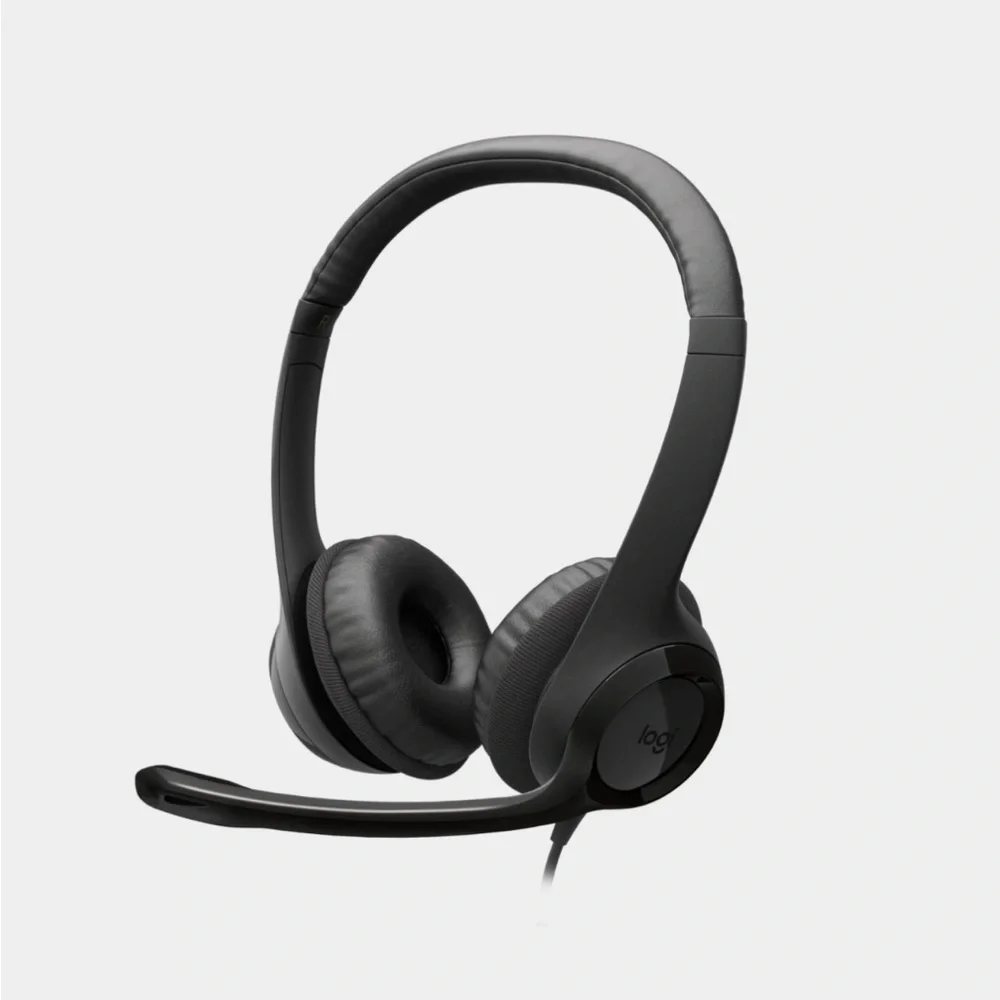 Logitech USB Headset with Noise-Canceling Mic - Black
